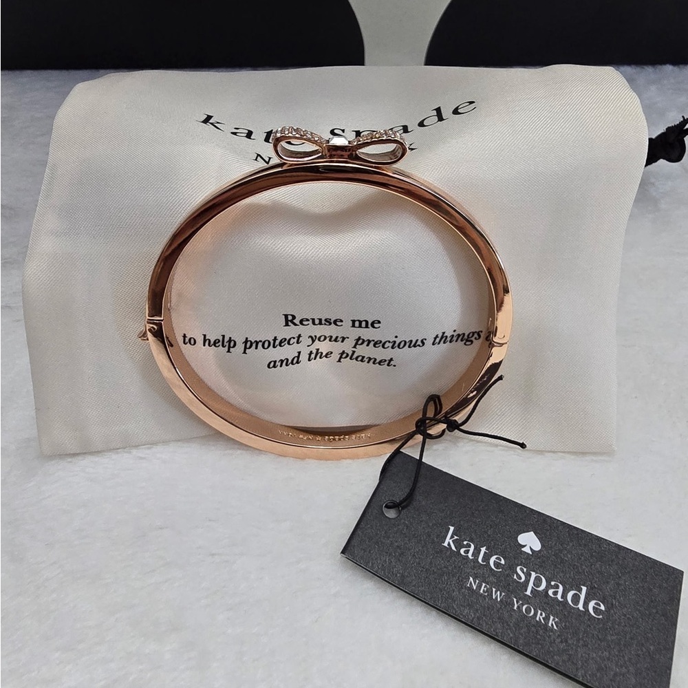 Kate Spade Rose Gold Bow Bracelet NWT